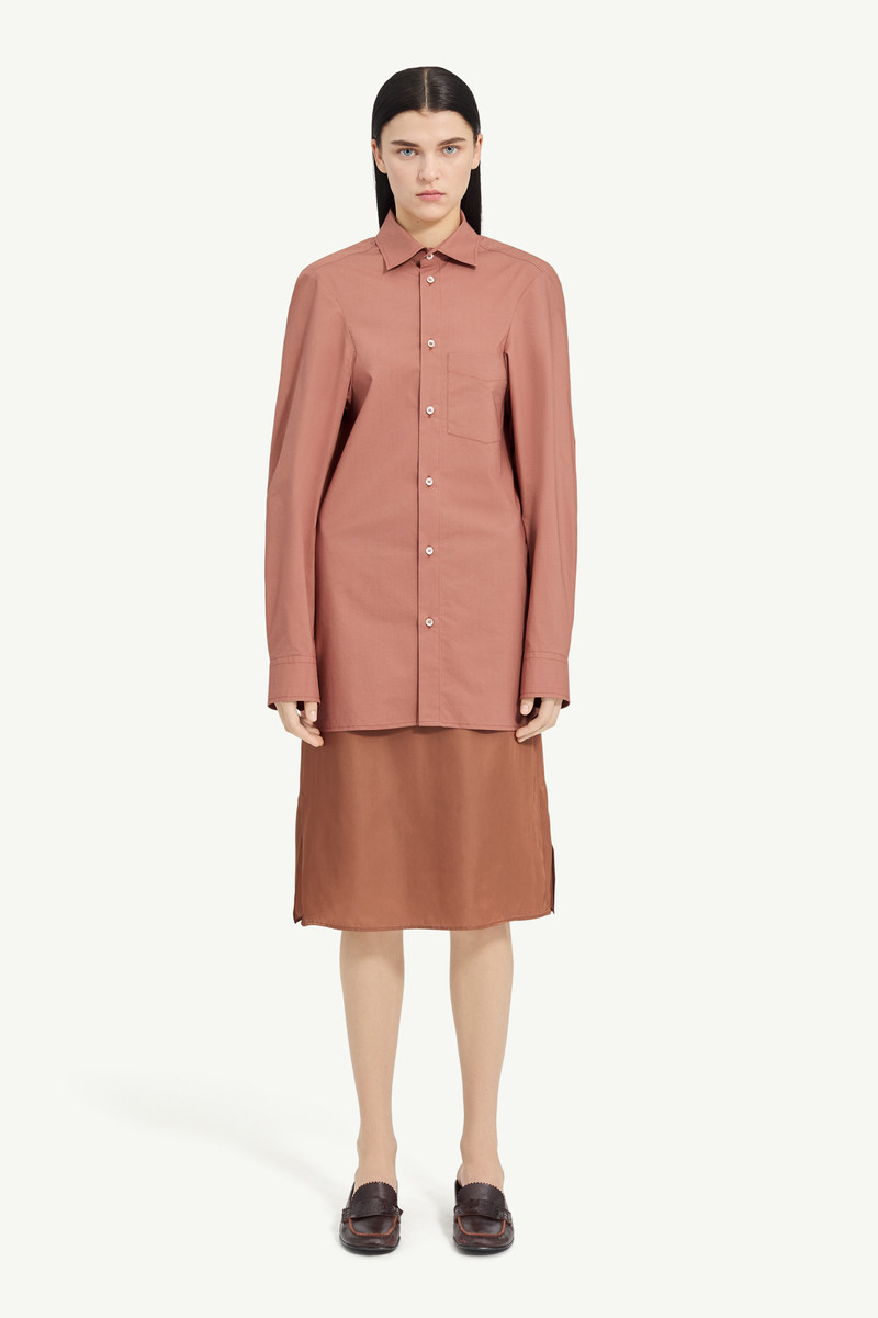 Flattened Cotton Poplin Shirt 1