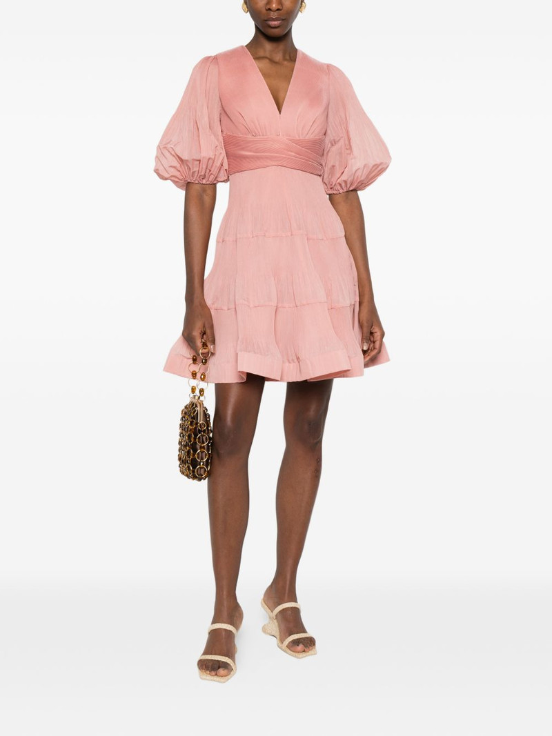 Zimmermann pleated V-neck mini dress outlook