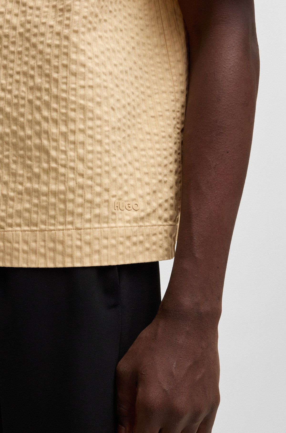 OVERSIZE-FIT SHIRT IN COTTON SEERSUCKER - 6