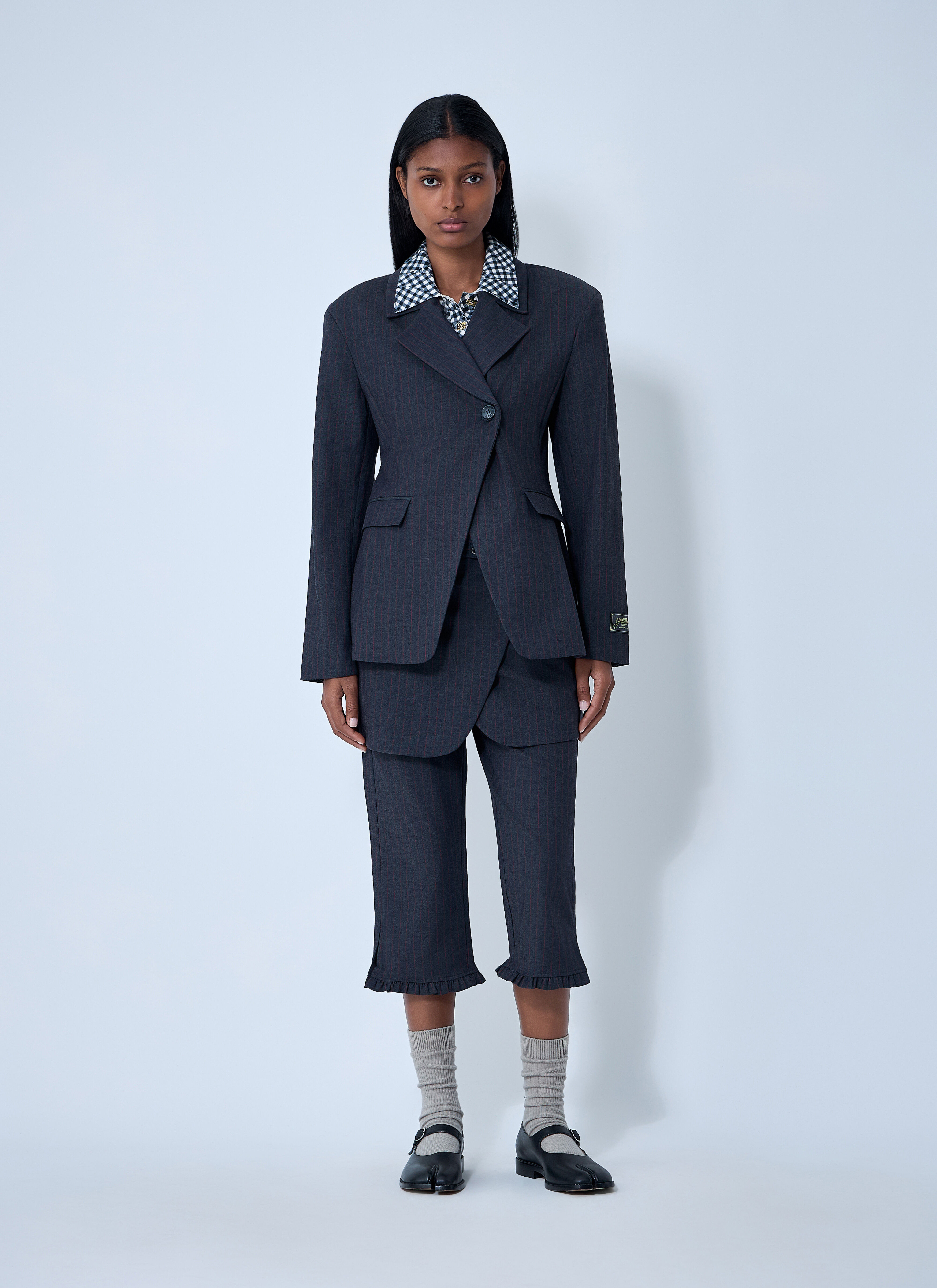 Stretch Stripe Single-Breasted Blazer - 2