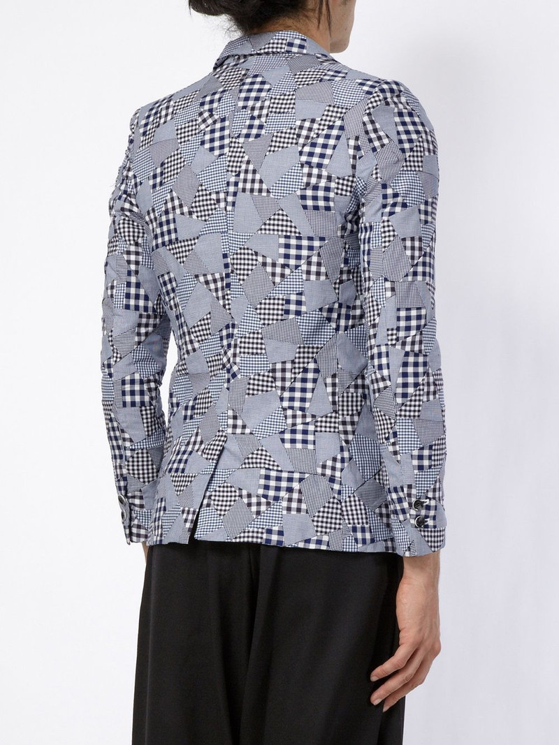 Gingham patch blazer 4
