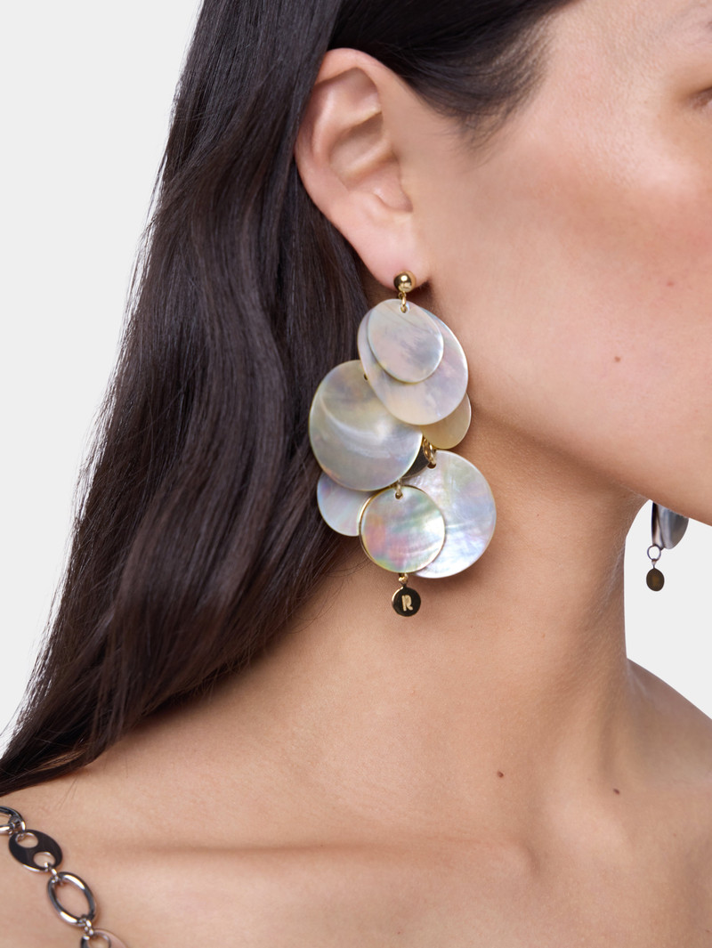 rabanne SHELL DISCS EARRINGS outlook
