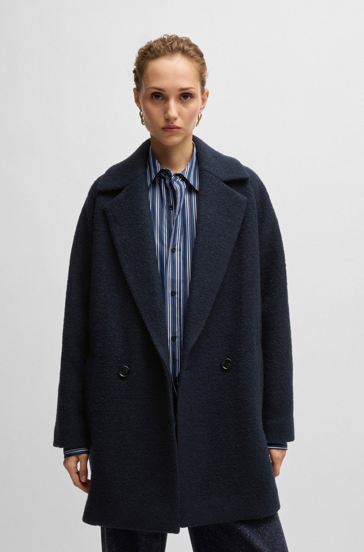 LOOSE-FIT COAT IN TEXTURED WOOL - 2