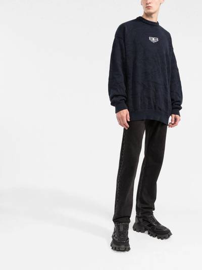 BALENCIAGA BB logo-embroidered oversize jumper outlook