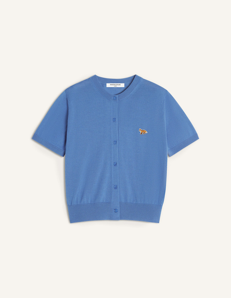 BABY FOX FINE MERINO SHORT SLEEVE CARDIGAN 1