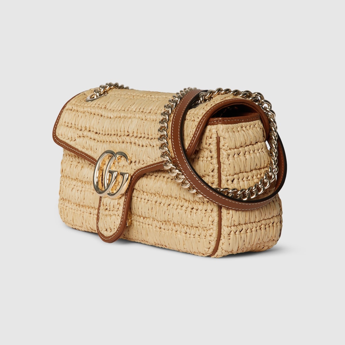 GG Marmont woven medium shoulder bag - 2