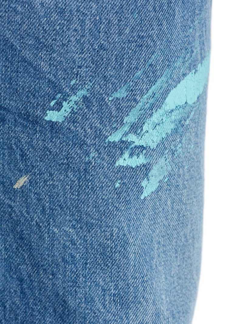 paint-splatter panelled jeans 5