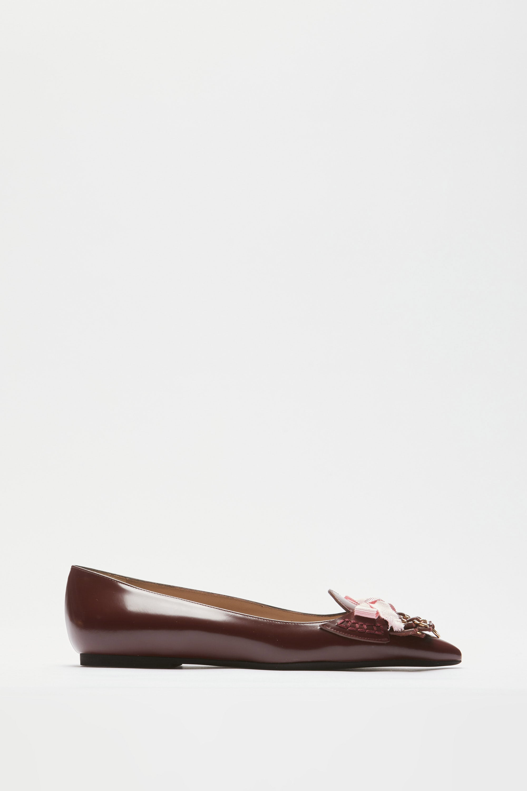 POINTED BALLERINAS WITH FRINGES AND STUDS - 3