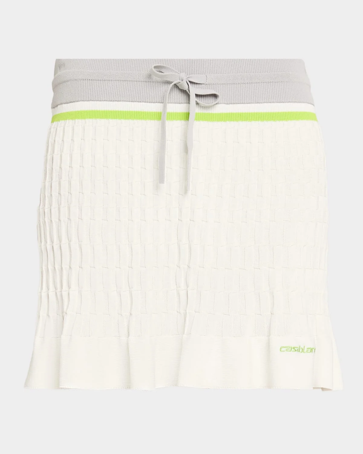 Textured Knit Tennis Mini Skirt - 1