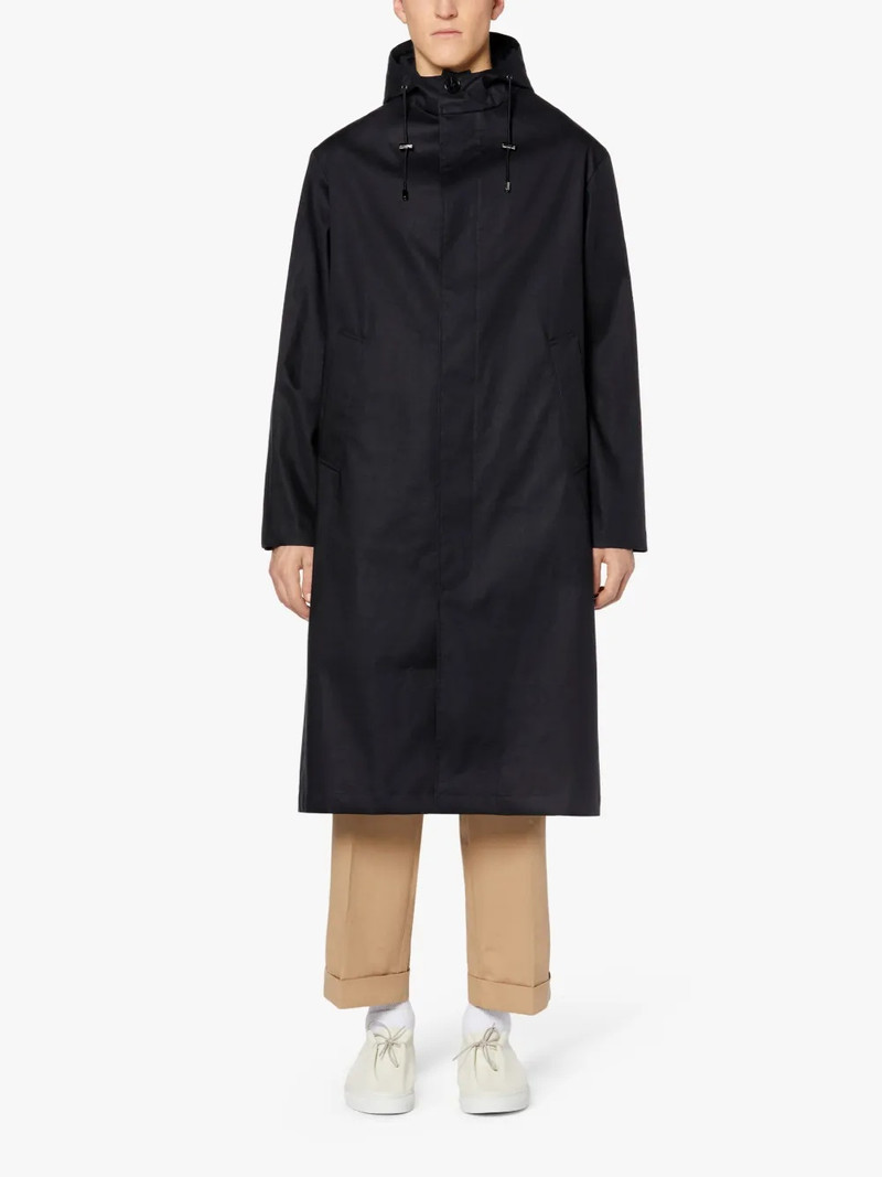 Mackintosh WOLFSON BLACK RAINTEC COTTON LONG HOODED COAT | GMC-110 outlook