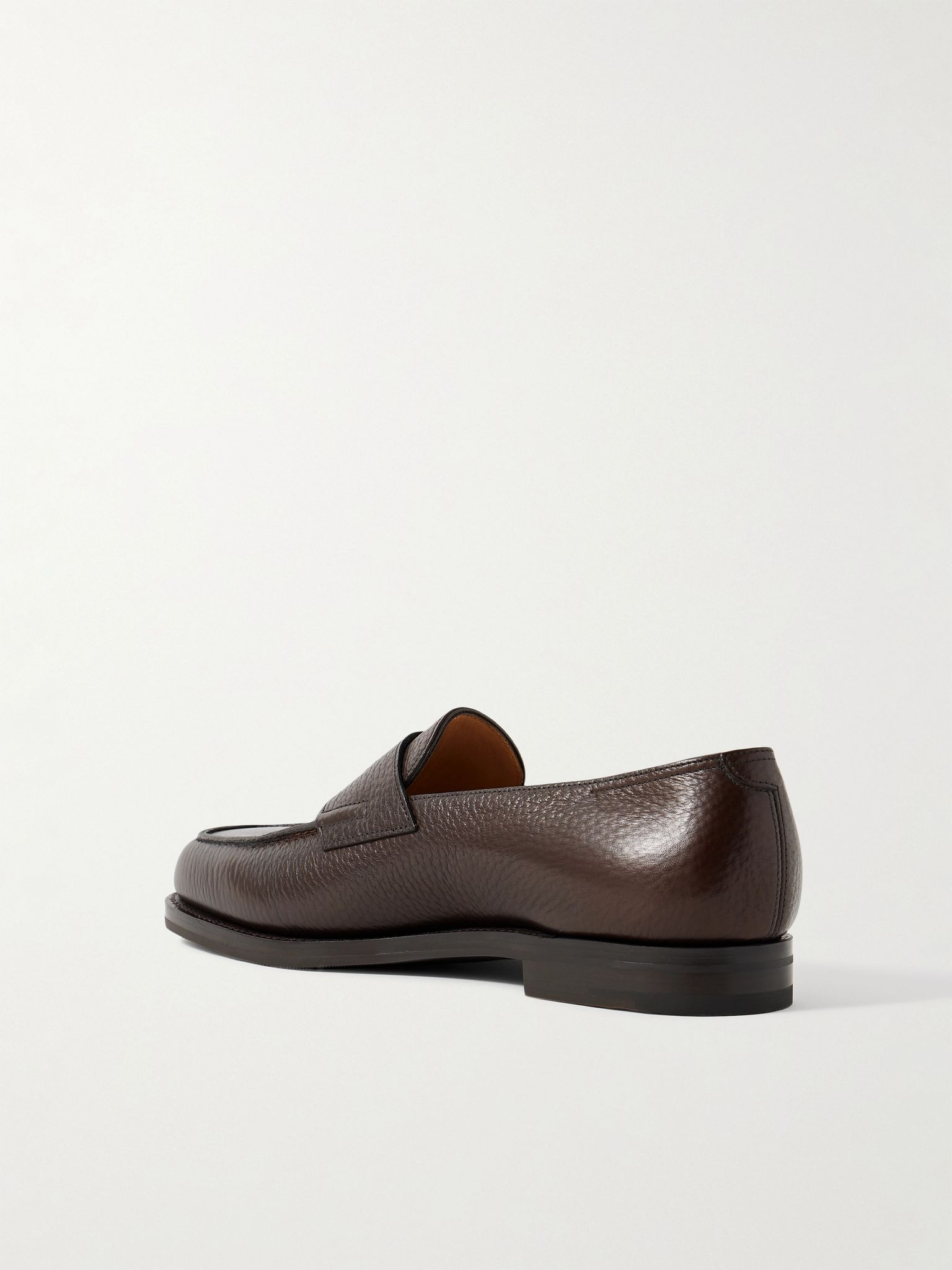 Lopez Full-Grain Leather Penny Loafers Brown - 4
