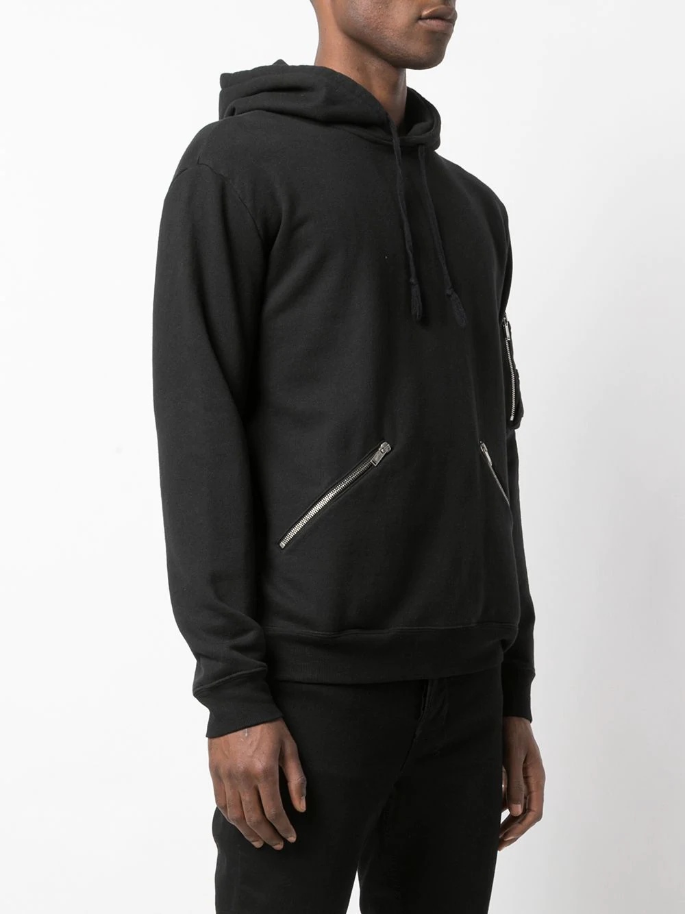 zip detail hoodie - 3