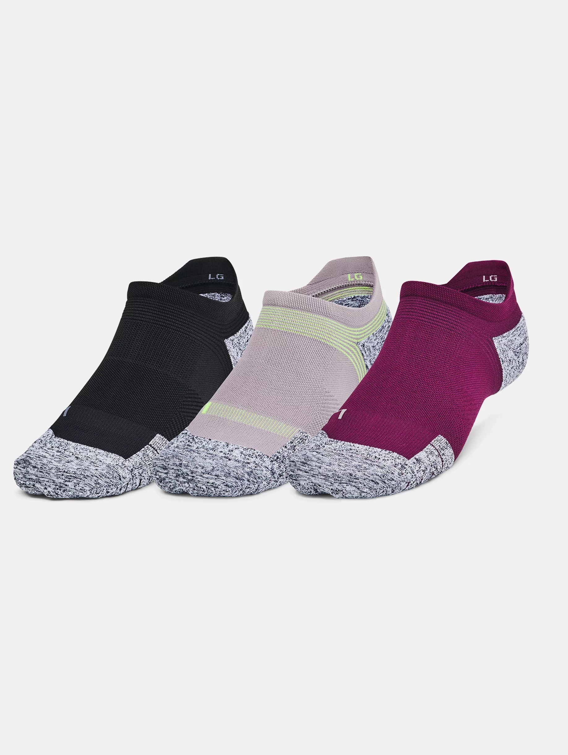 Unisex UA ArmourDry® Run Cushion 3-Pack No Show Socks - 3