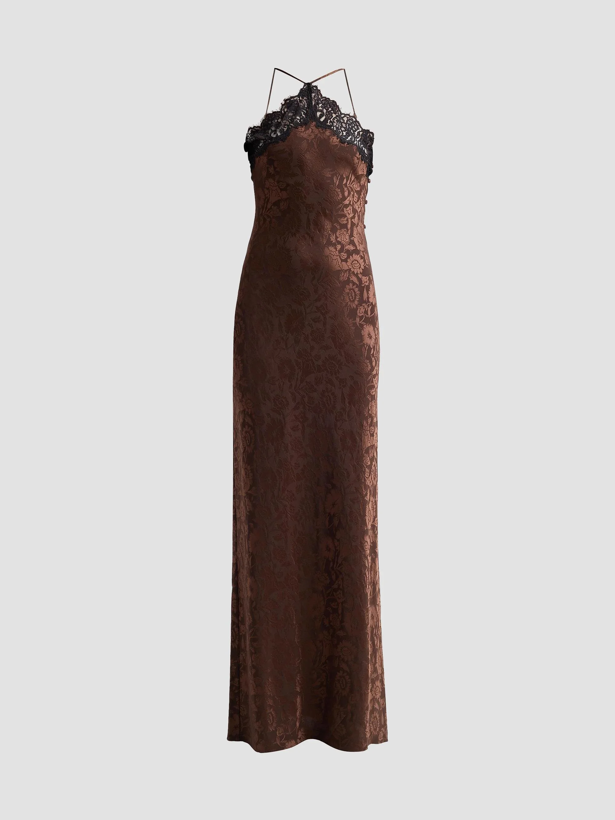 Women's Rue Jacquard-Lace Maxi Dress - Espresso - 1
