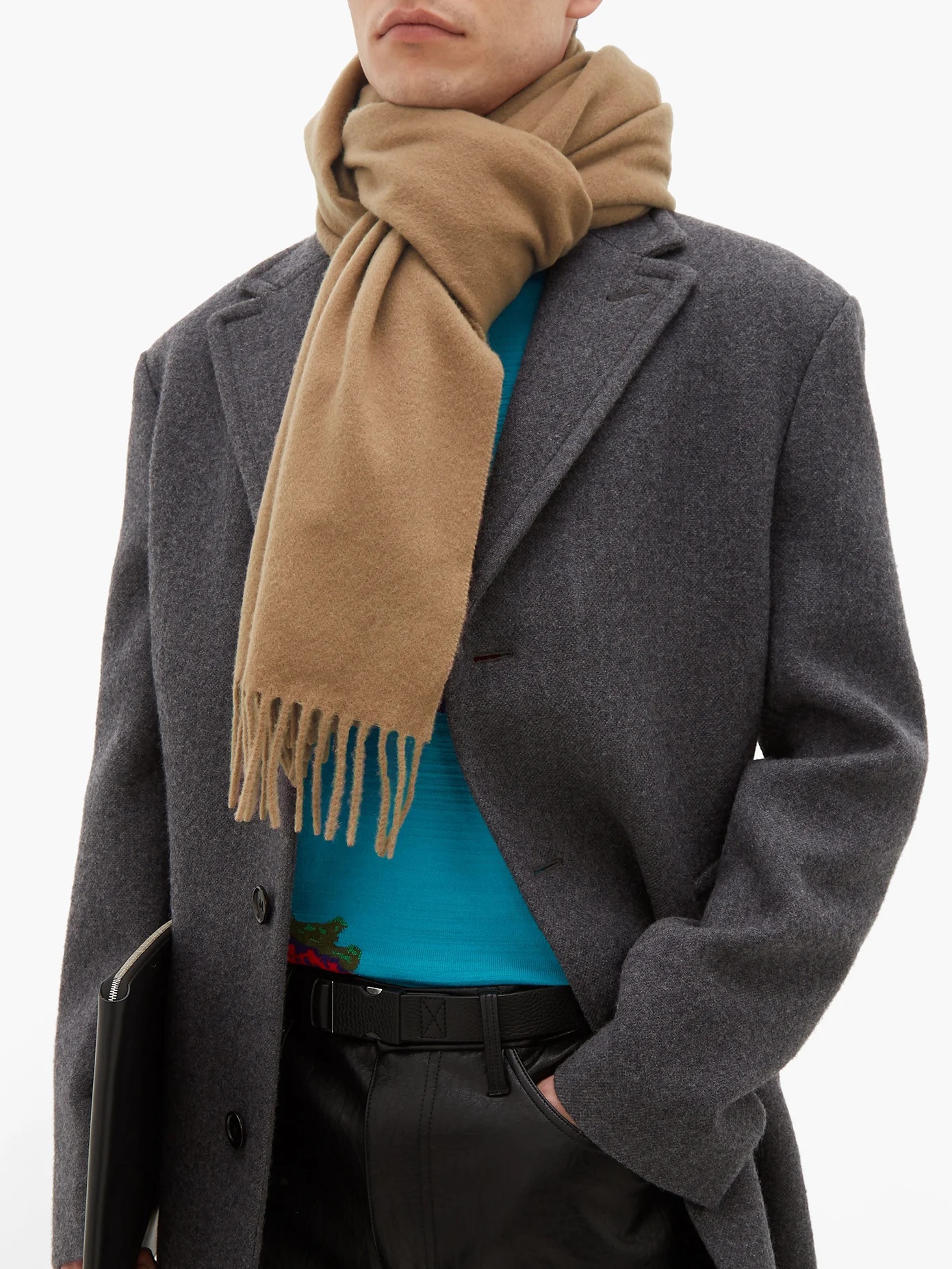 Canada fringed wool scarf - 3