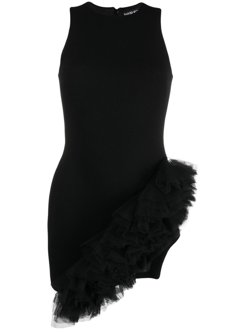 ruffle-hem asymmetric minidress 1