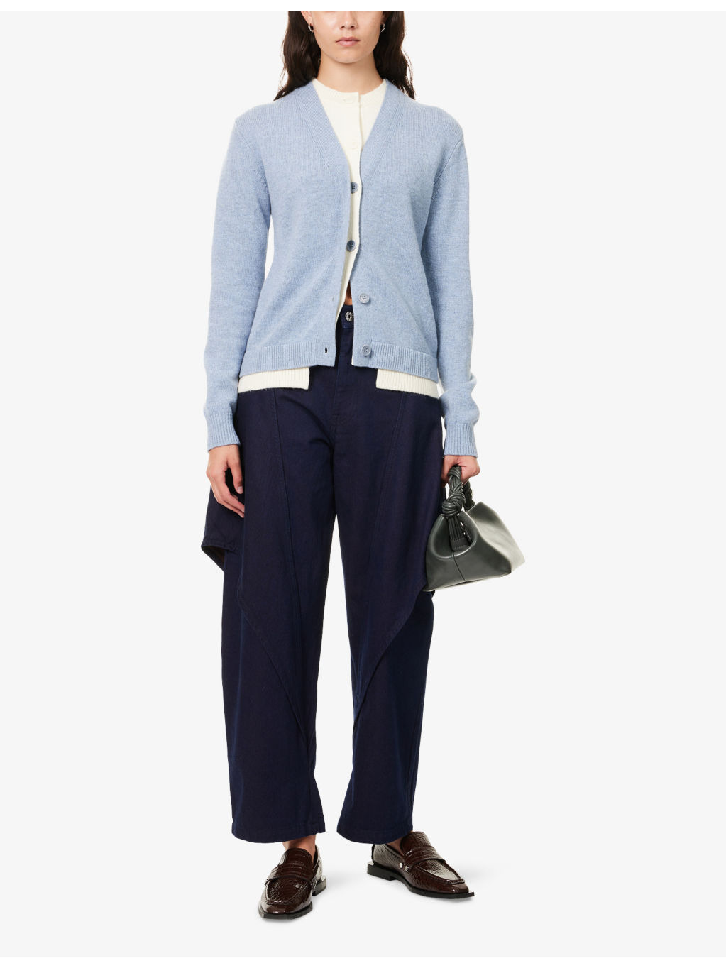 Layered Wool-And-Cashmere Knit Cardigan - 2