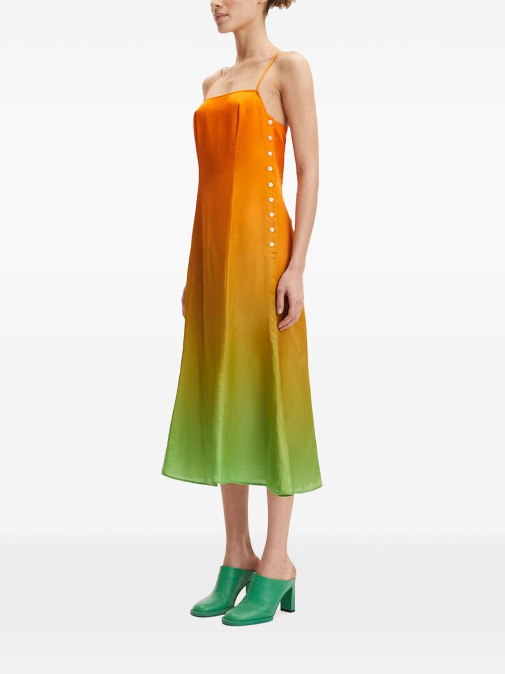 gradient silk dress - 3