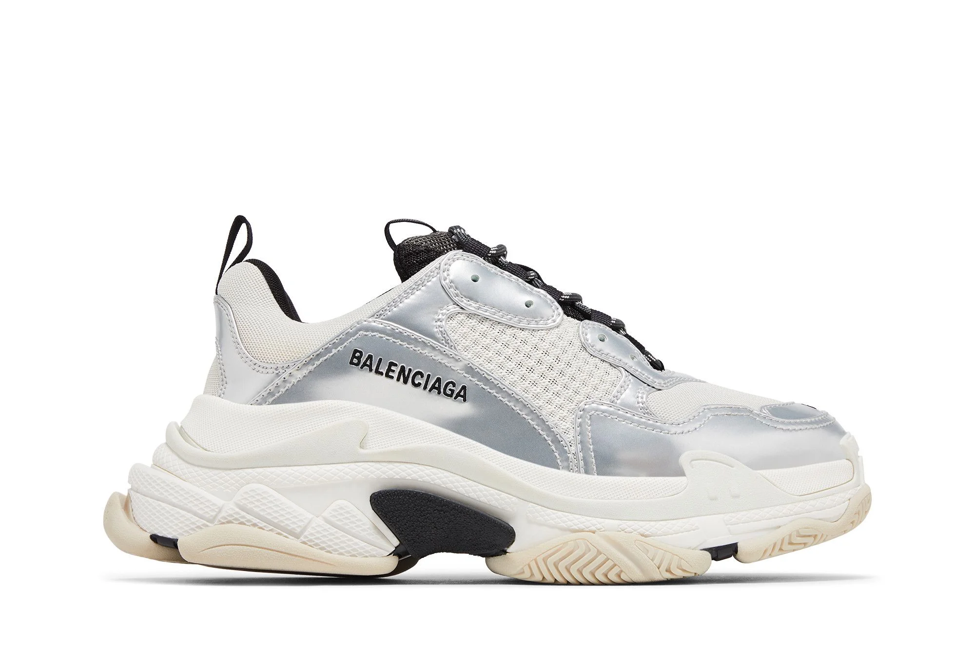 Balenciaga Triple S Sneaker 'Black White Silver' - 1
