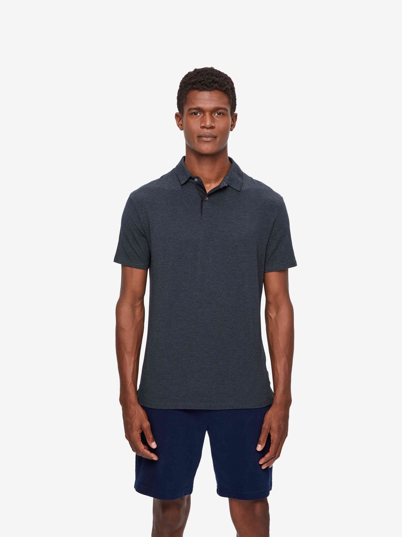 Men's Polo Shirt Marlowe Micro Modal Stretch Anthracite - 2