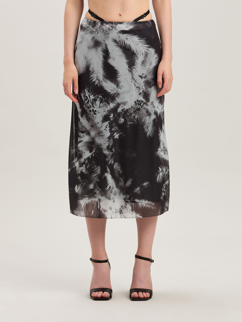 Blueprint palms skirt 3