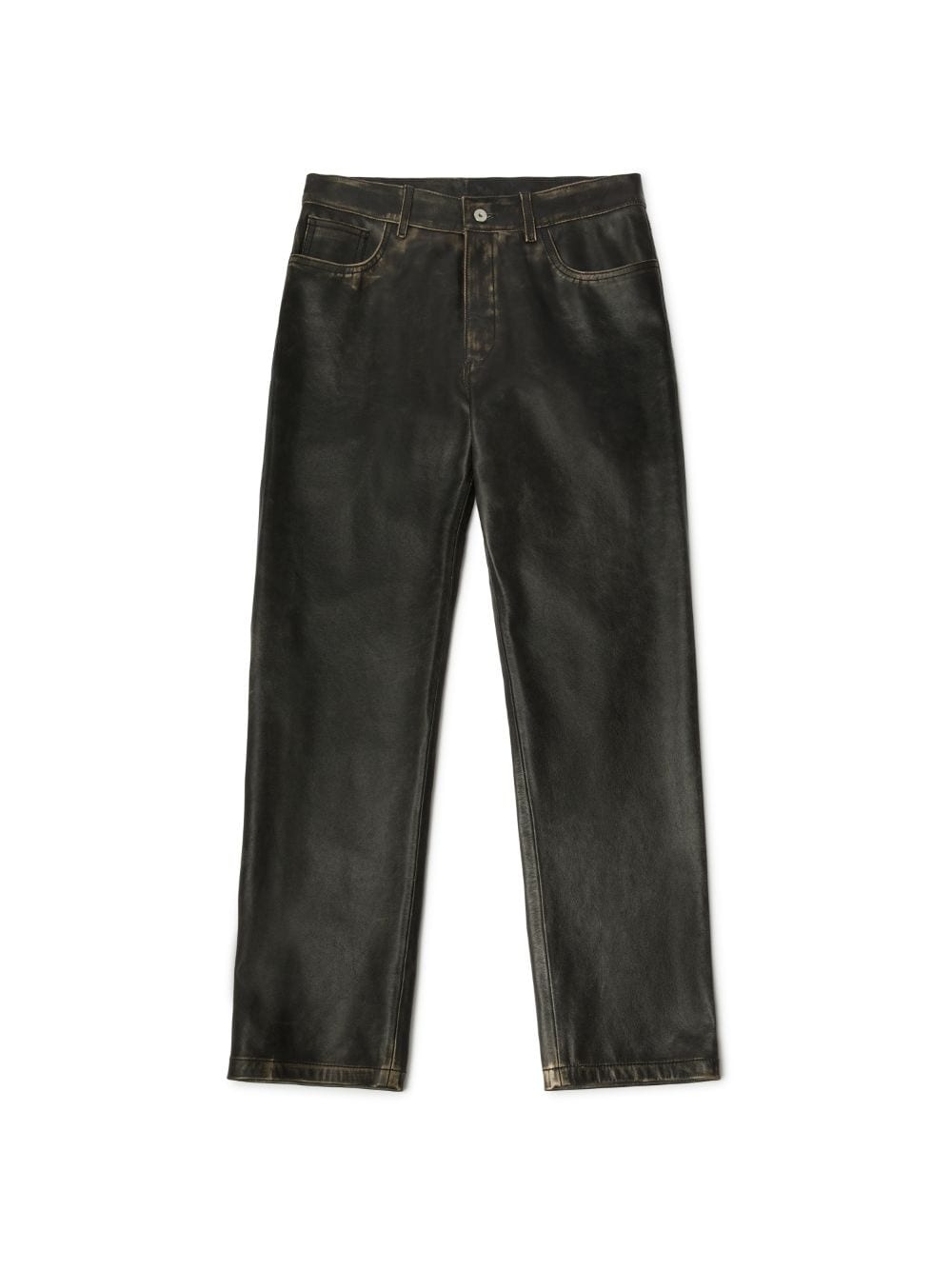Distressed Leather Pants - 1