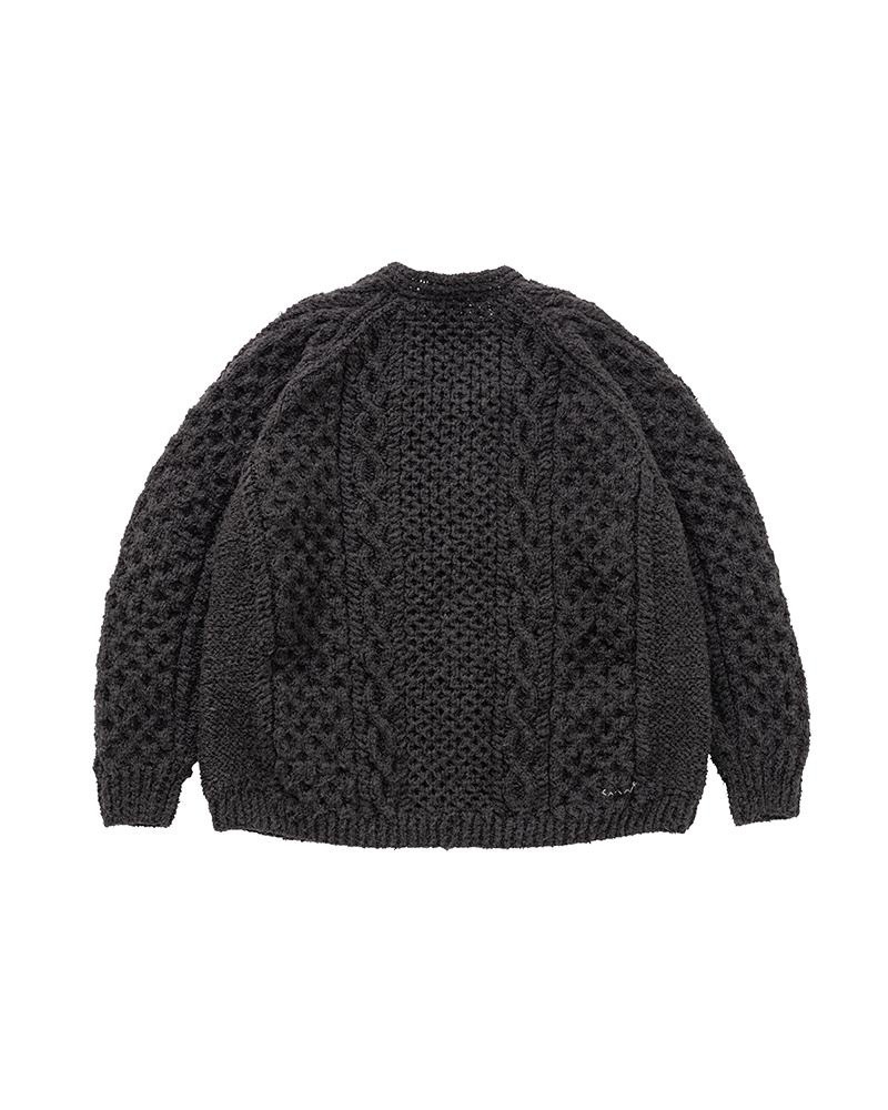 FISHER GIRL CARDIGAN HAND-KNIT W BLACK - 2