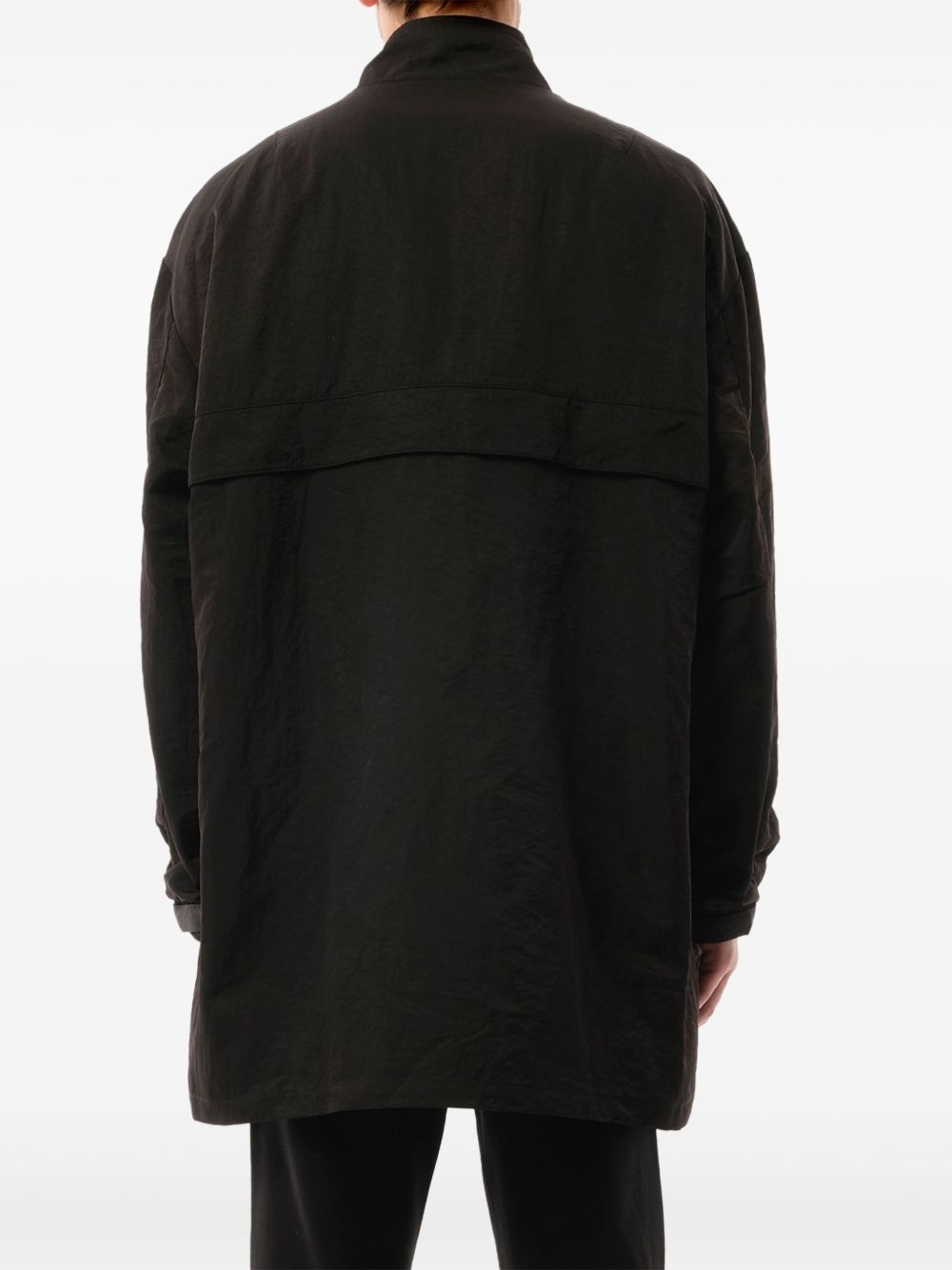 logo-embroidered coat - 3