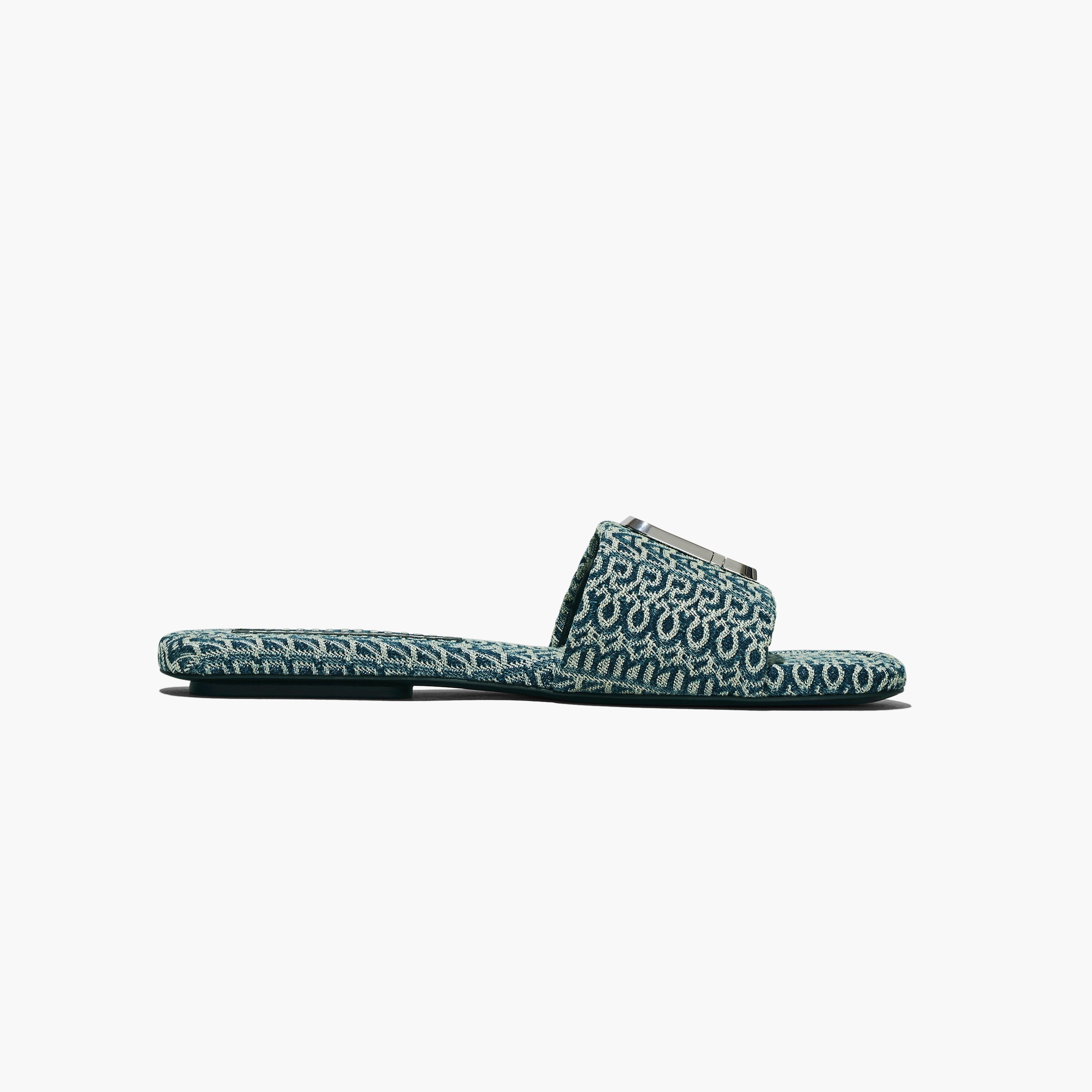 THE J MARC WASHED MONOGRAM DENIM SANDAL - 5