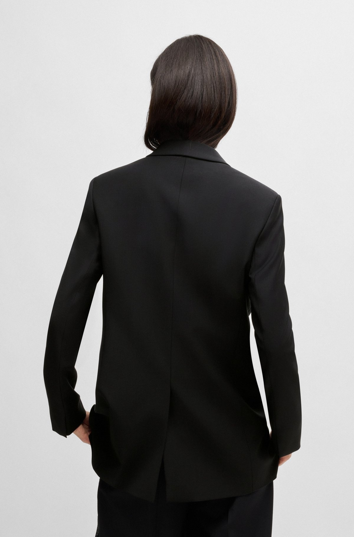RELAXED-FIT BLAZER WITH CRYSTAL-STUDDED LAPELS - 4