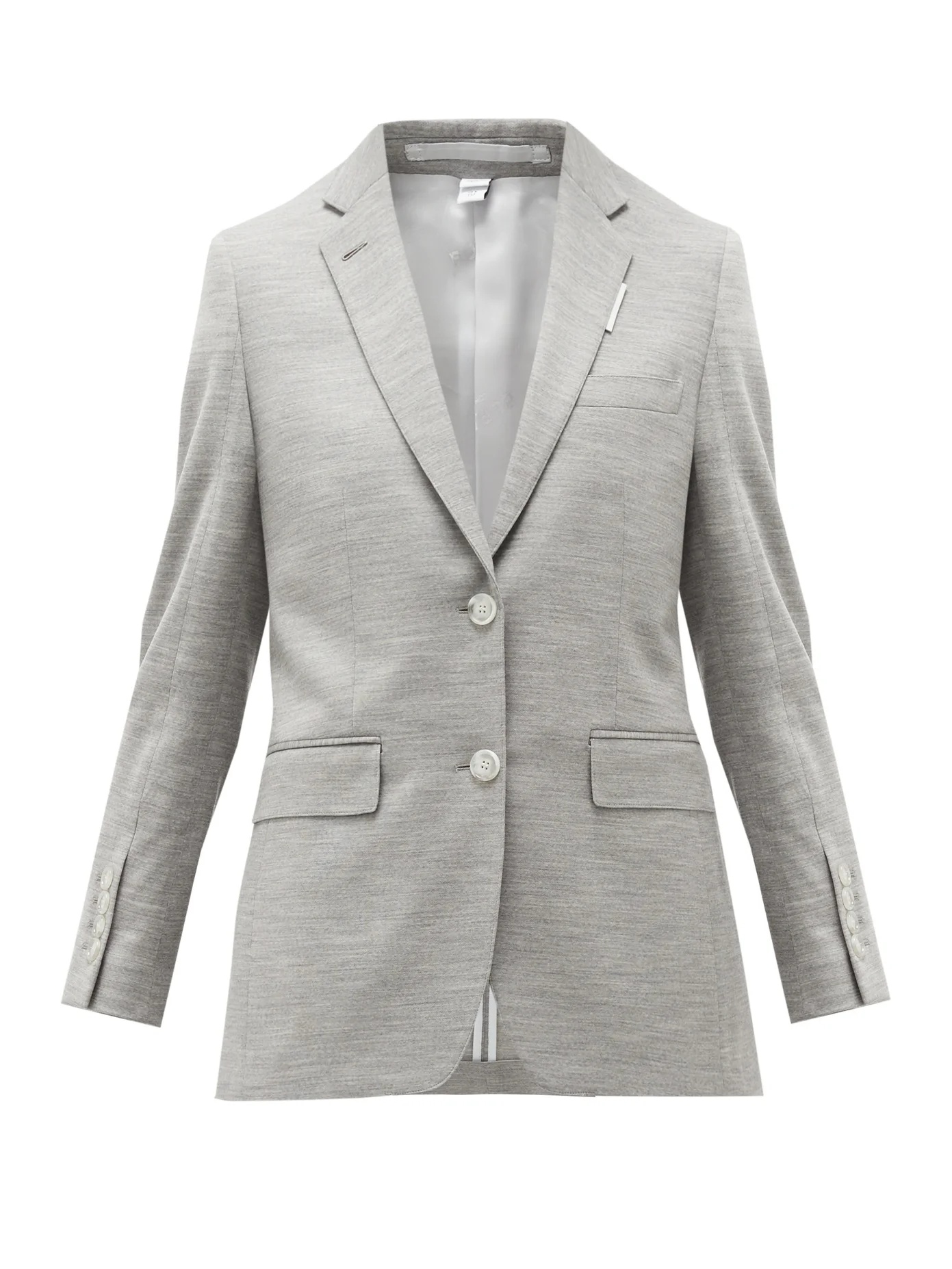 Single-breasted wool-blend jersey jacket - 1