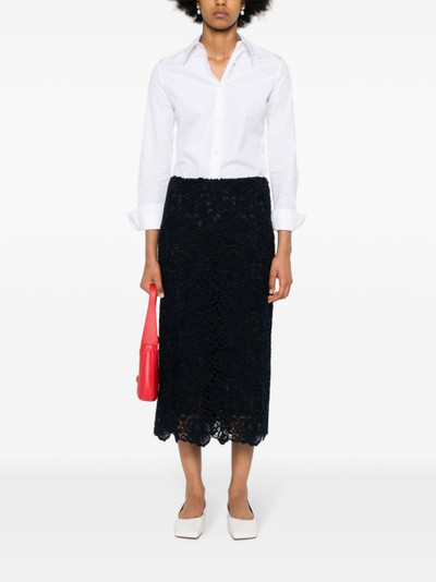 Valentino guipure-lace midi skirt outlook