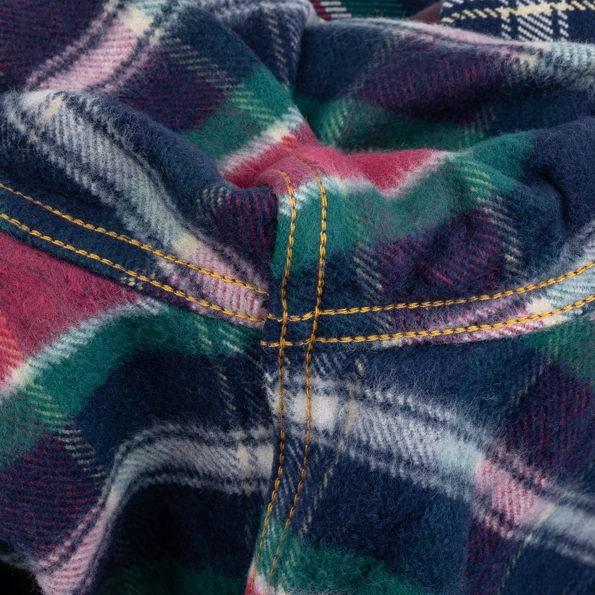 Ultra Heavy Flannel Crazy Check Work Shirt - Navy - 13