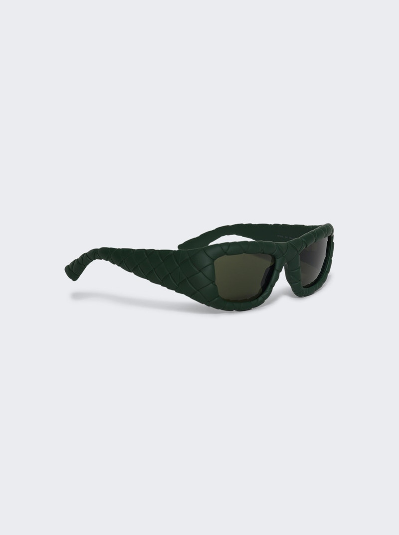 Bottega Veneta Intrecciato D-frame Sunglasses Green outlook