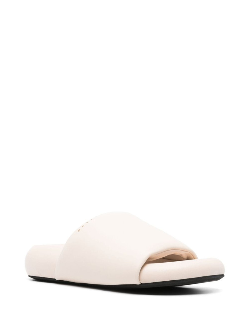 Marni padded leather slides outlook
