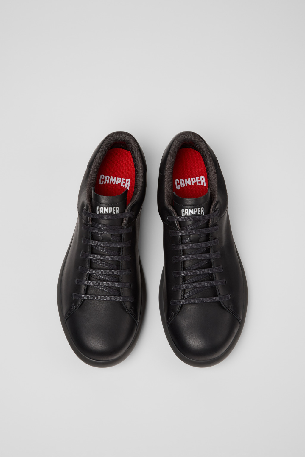 Black Leather Sneakers for Men. - 4