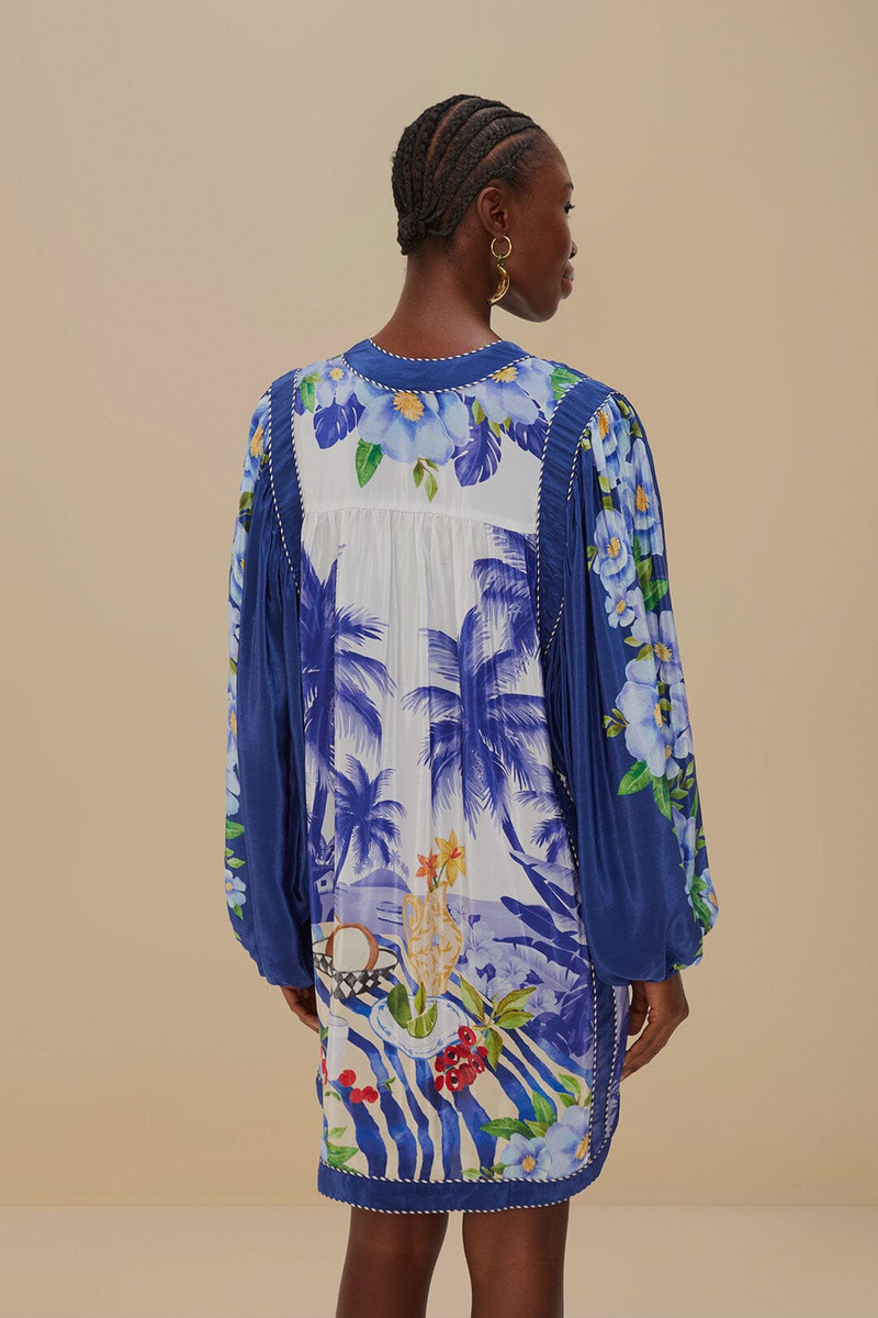 Blue Fresh Table Scarf Mini Dress 4