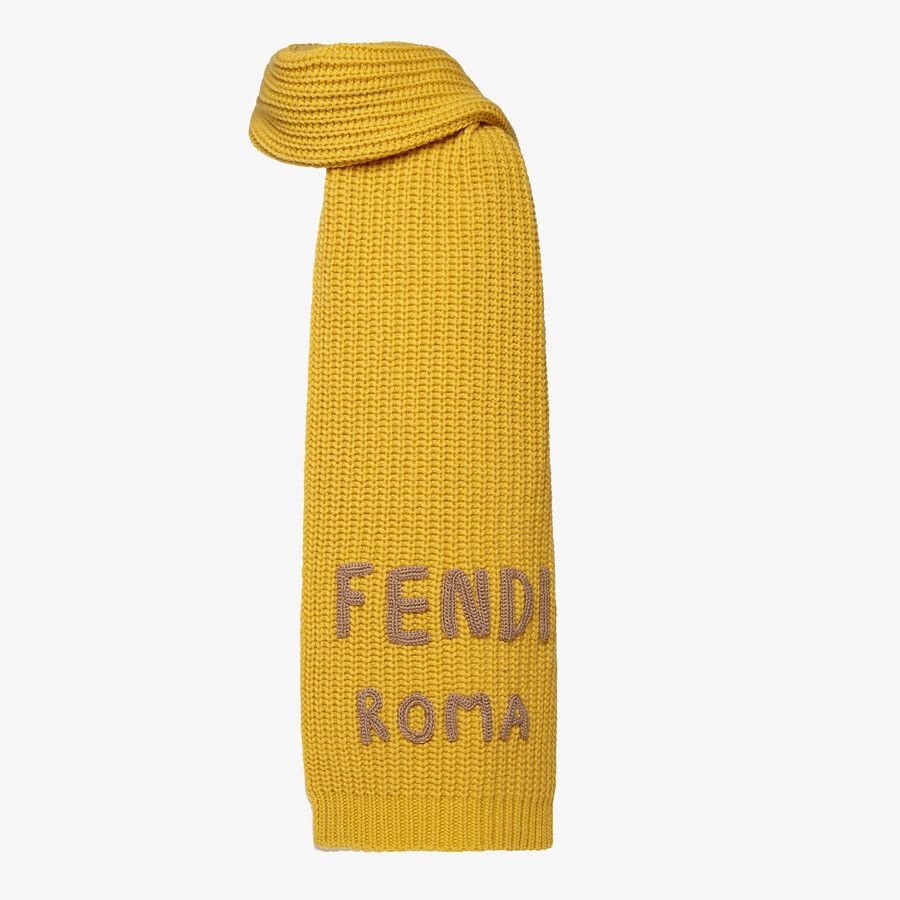 Yellow wool scarf - 2