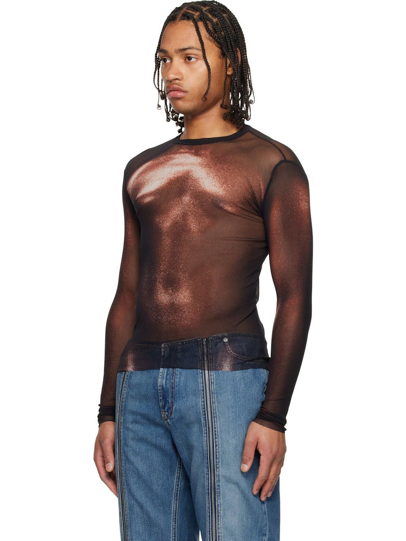 Jean Paul Gaultier Black 'The Bronze Body Dust' Top outlook