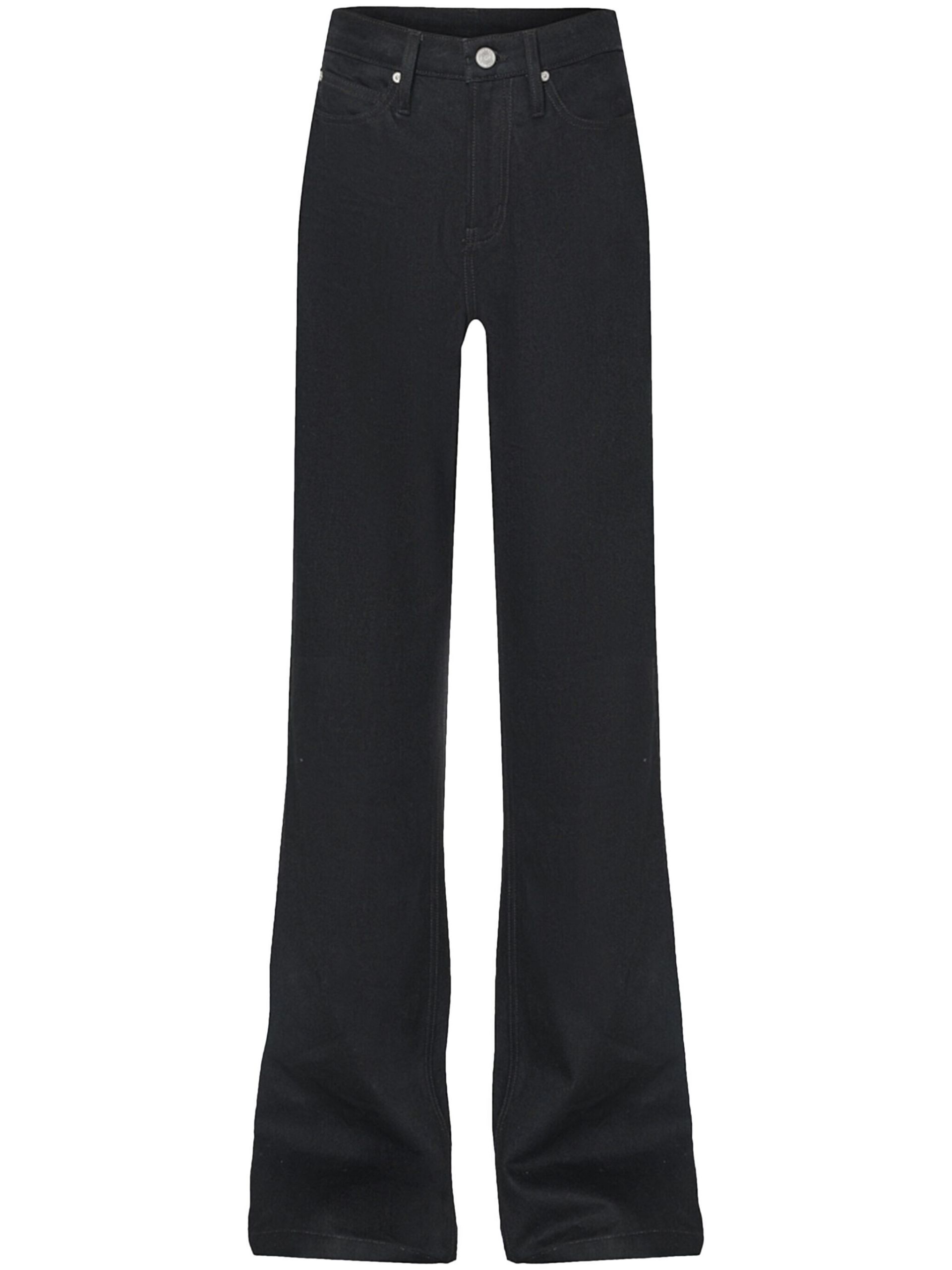 Black  Slim Stacked Straight-Leg Jeans - 1