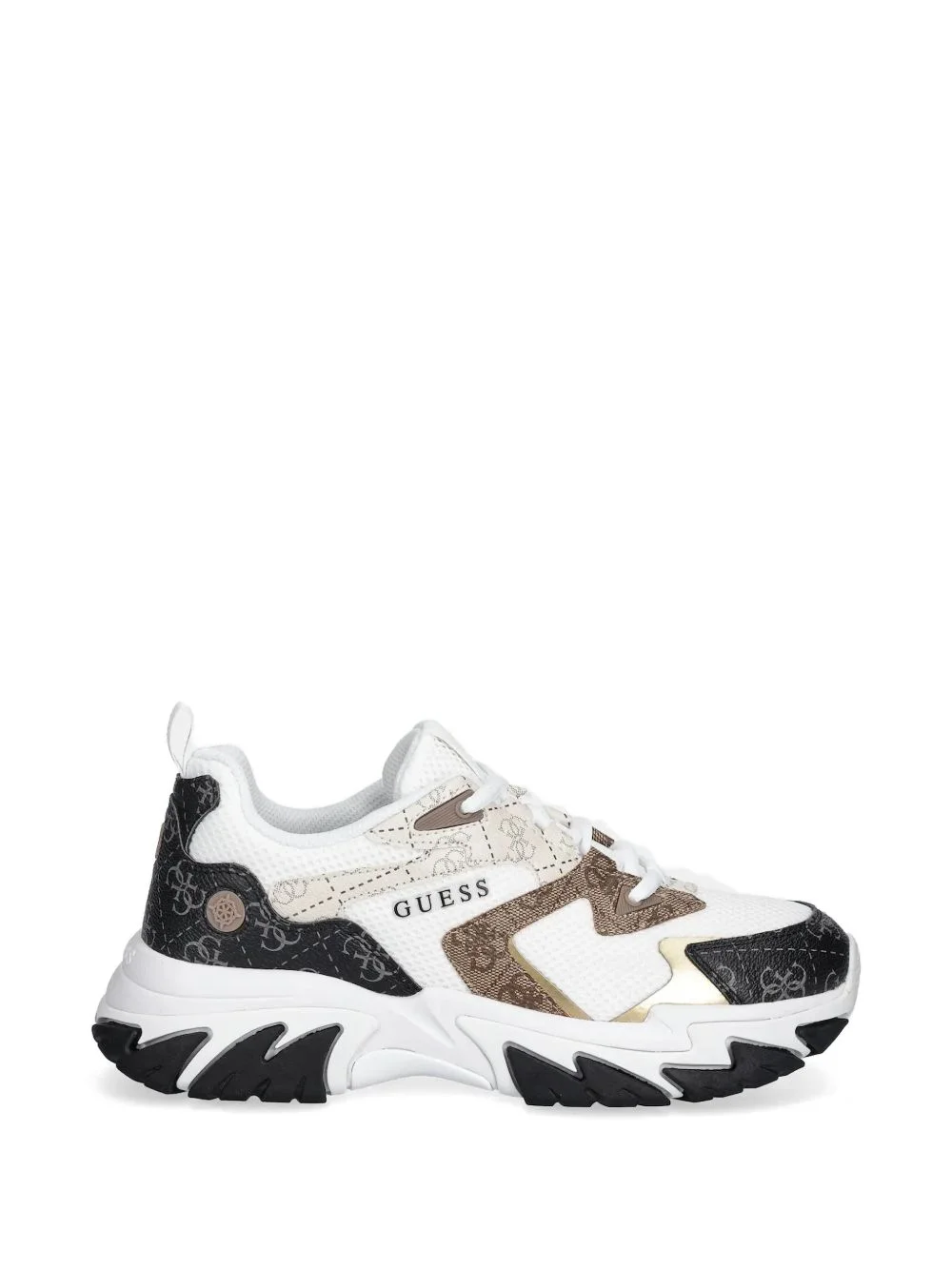 logo-print panelled sneakers - 1