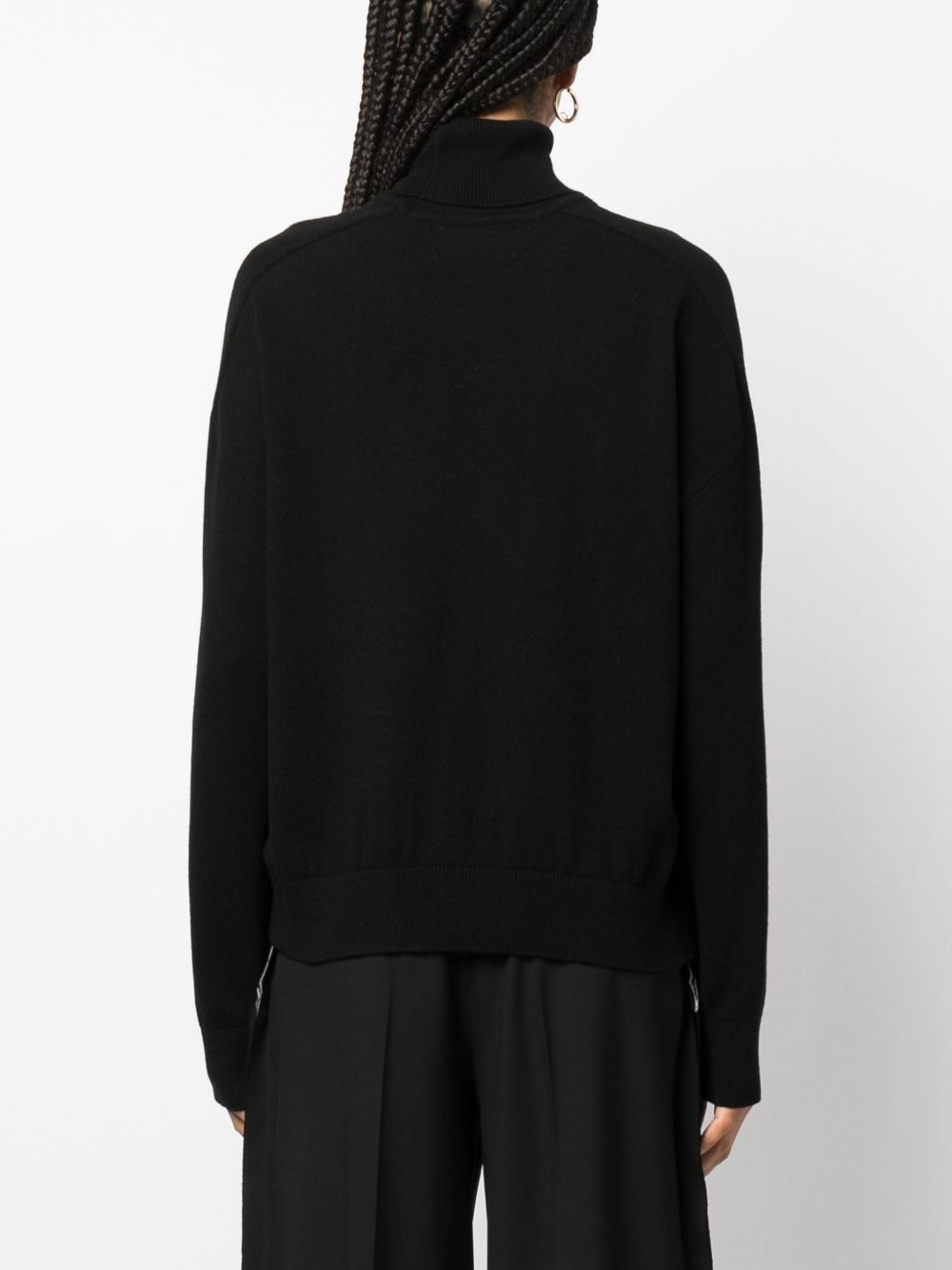 roll-neck fine-knit jumper - 4