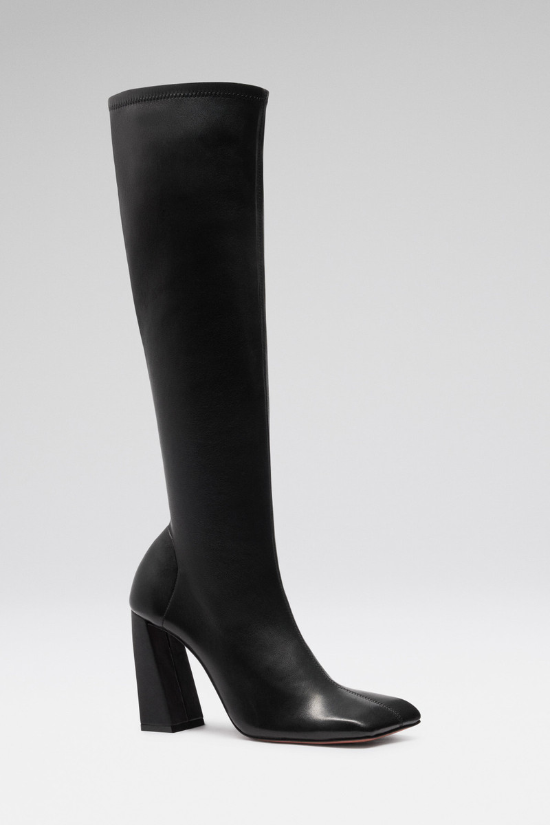 Amina Muaddi MARINE STRETCH BOOT STRETCH BLACK NAPPA outlook
