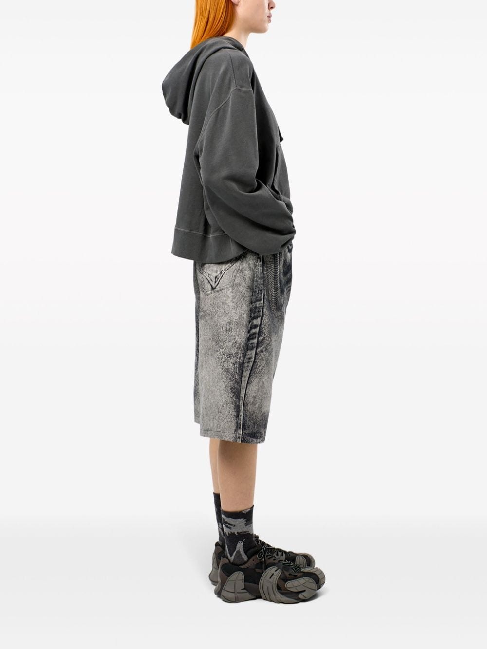 logo-embroidered cotton hoodie - 2