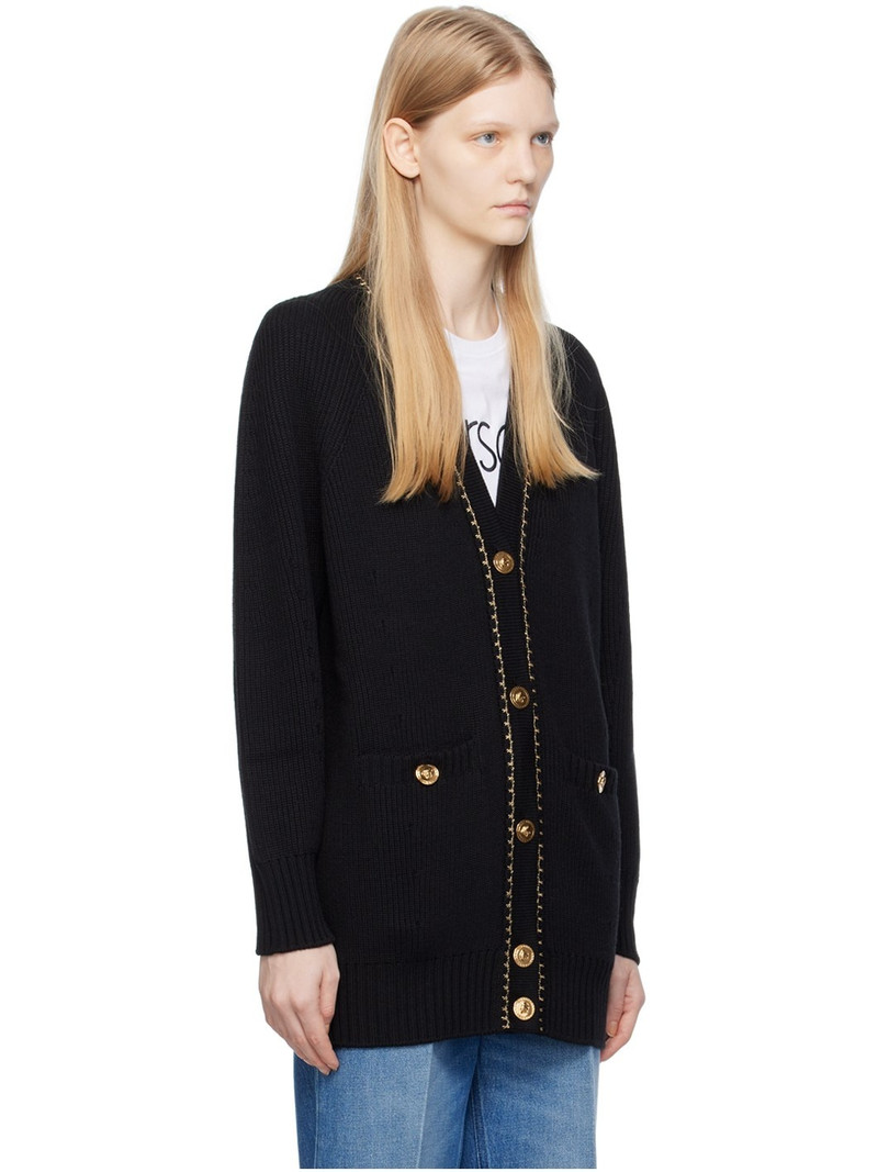 VERSACE Black Long Cardigan outlook