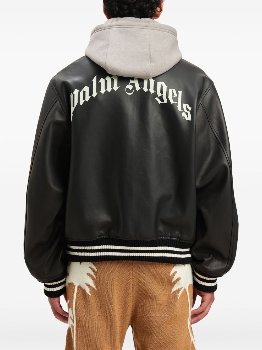 curved-logo bomber jacket - 5