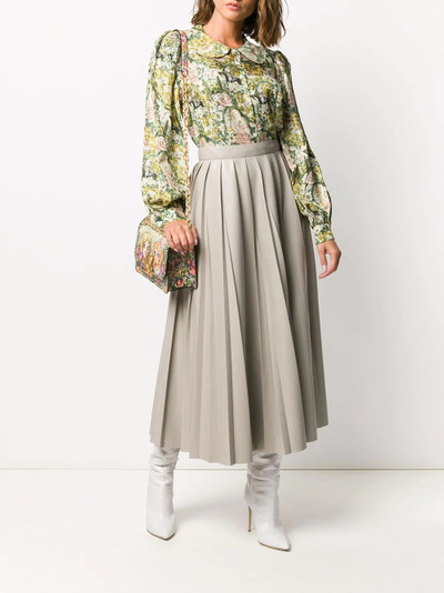 MSGM high-waisted pleated skirt outlook