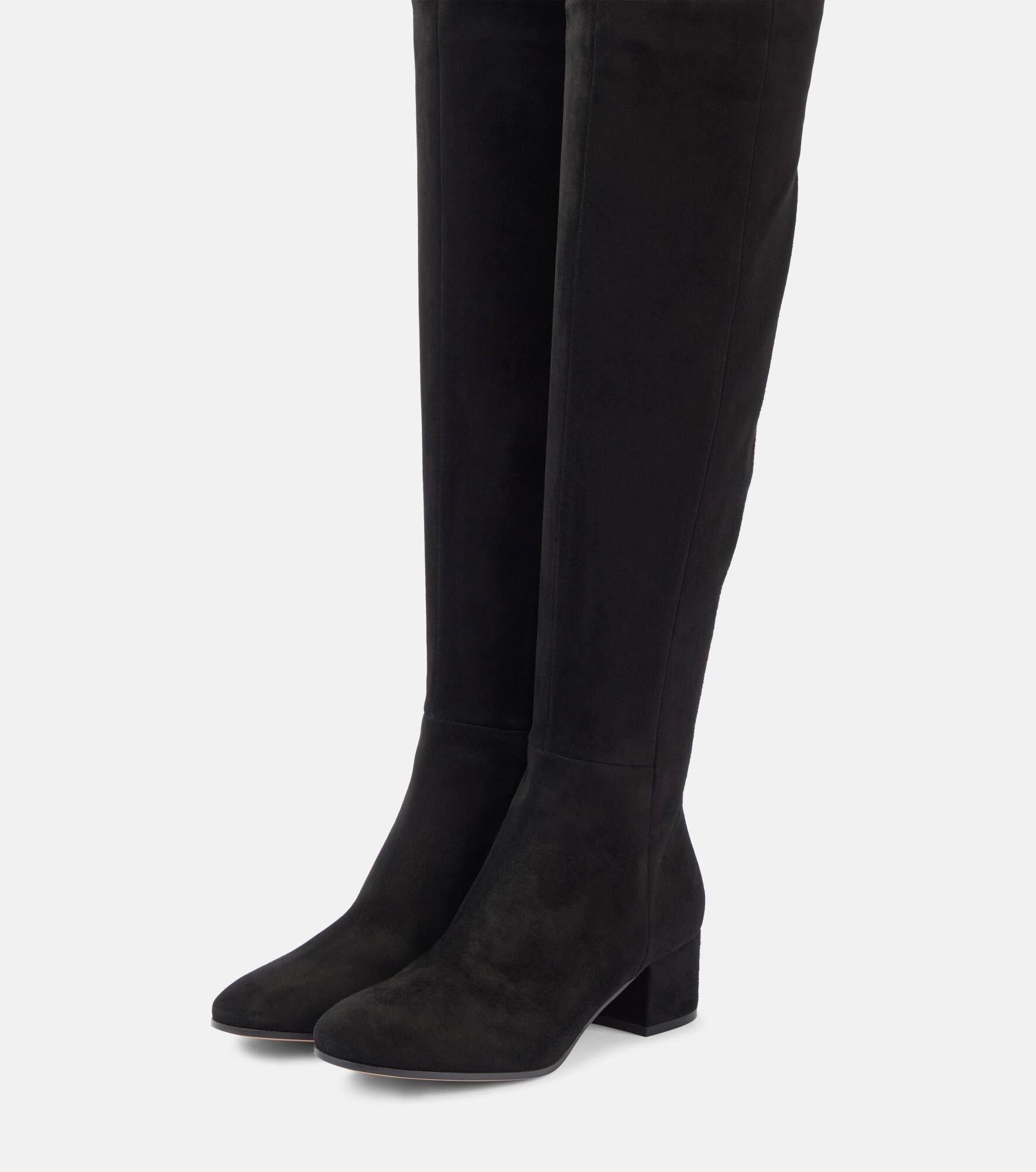 Suede knee-high boots - 5