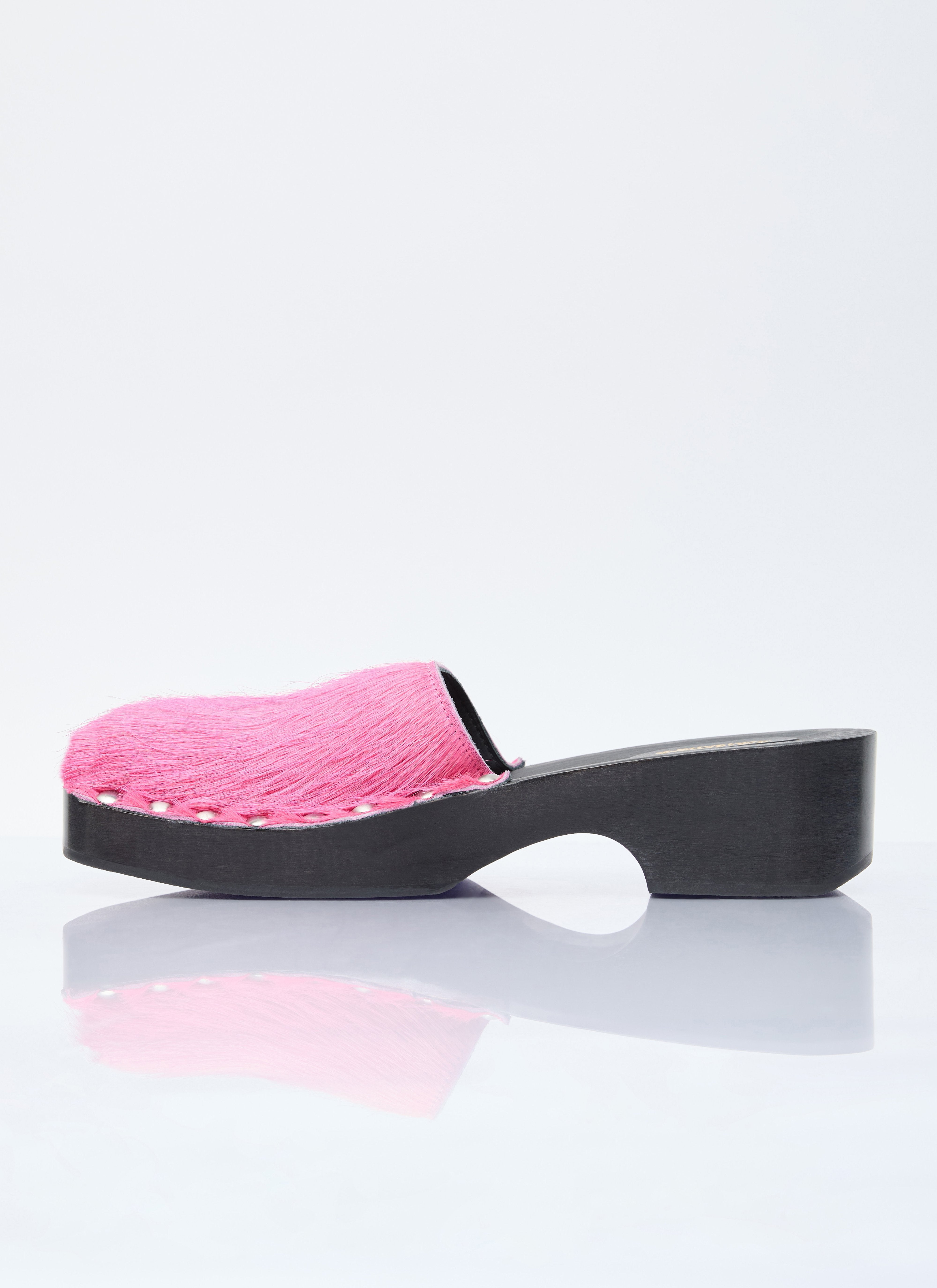 Acne Studios Women Hairy Wood Clogs - 4
