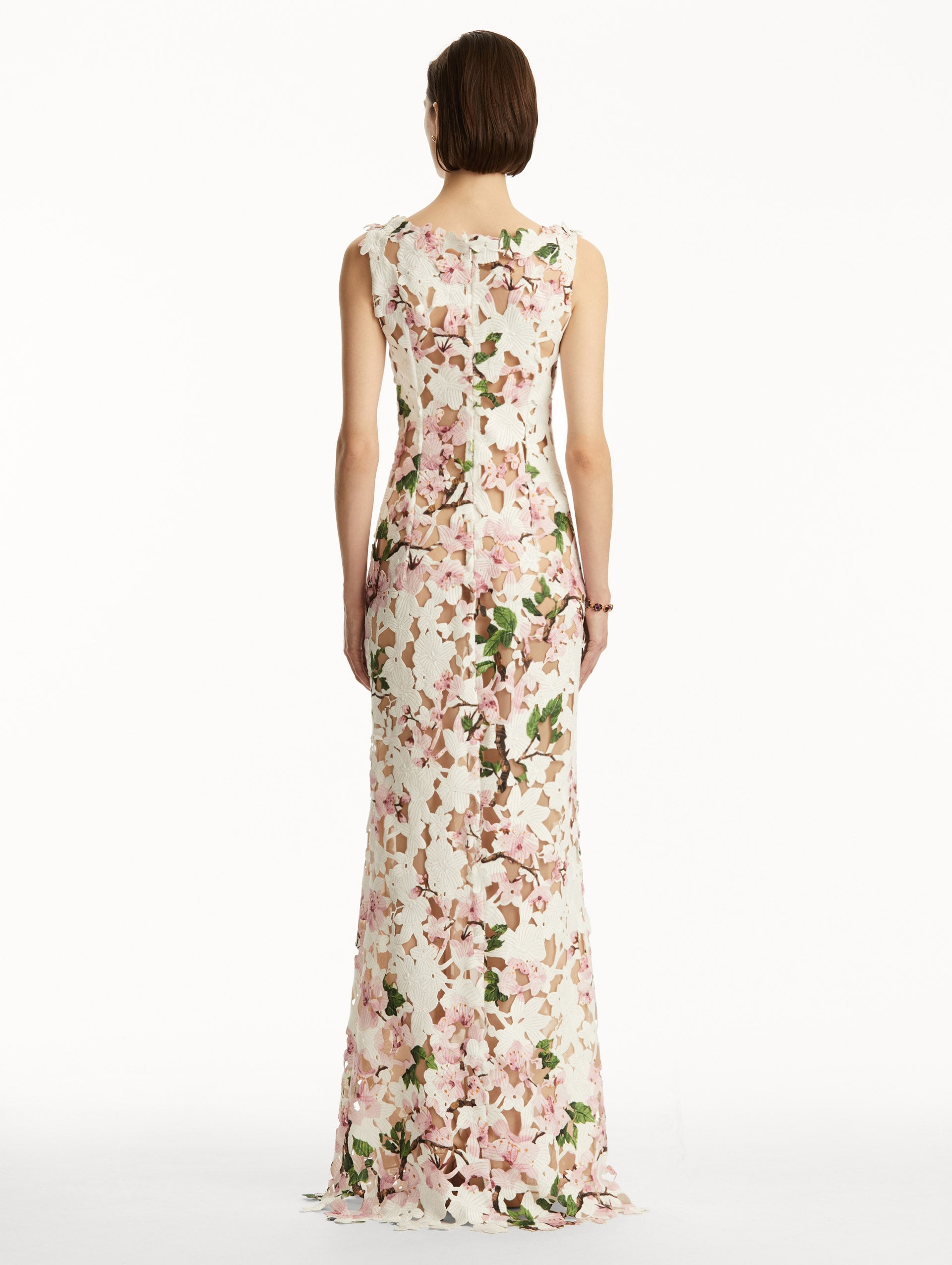 CHERRY BLOSSOM GUIPURE GOWN - 3